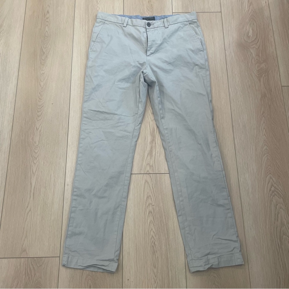 Banana Republic Men's Khaki Aiden Straight Chino Pants 36x34 Classic Preppy